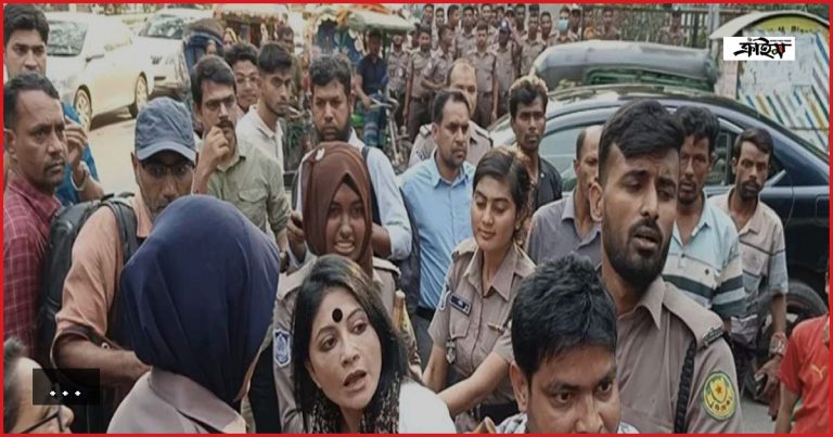 ধানমন্ডিতে সাংস্কৃতিক কর্মীদের মানববন্ধনে পুলিশের বাধা, সাবেক ছাত্রনেতা আটক